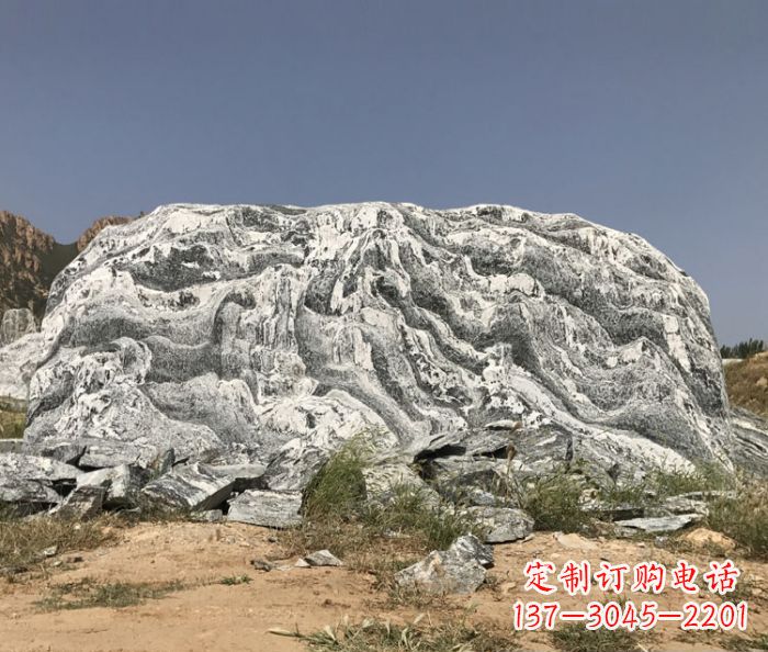 温州雪浪石假山公园景观石雕 (2)