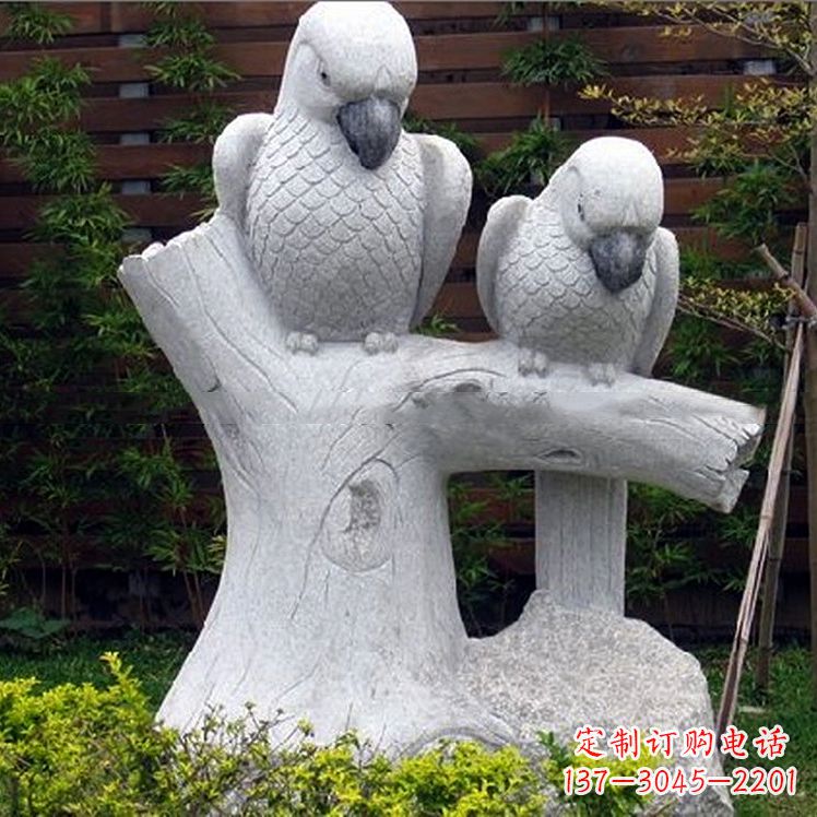 温州鹦鹉大理石雕塑