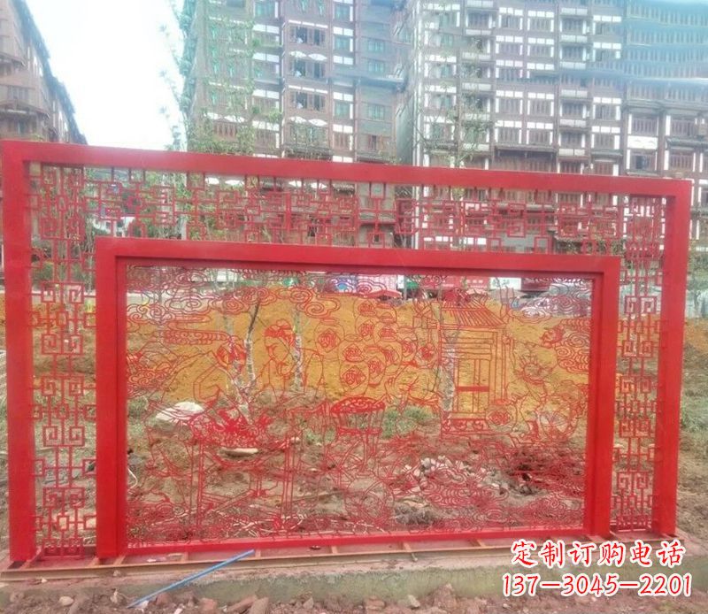 温州迎春福字剪纸雕塑
