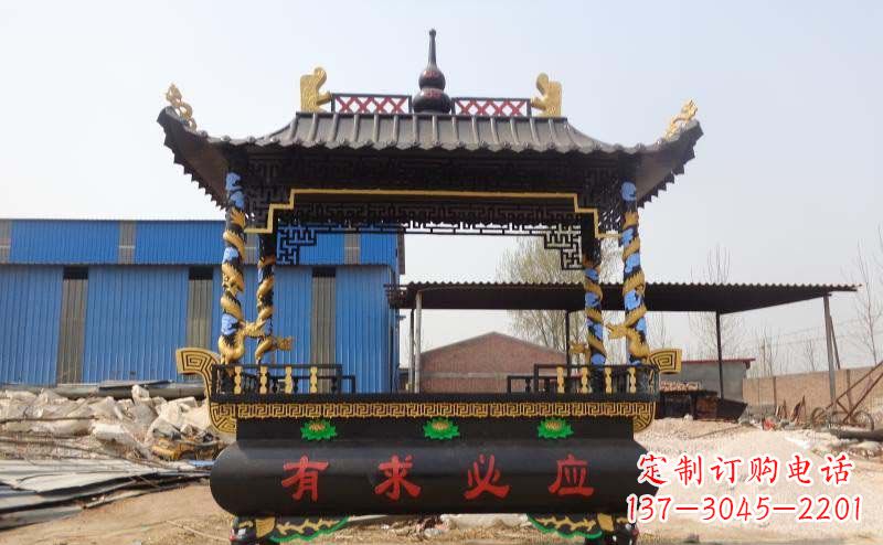 温州有求必应香炉寺庙铜雕