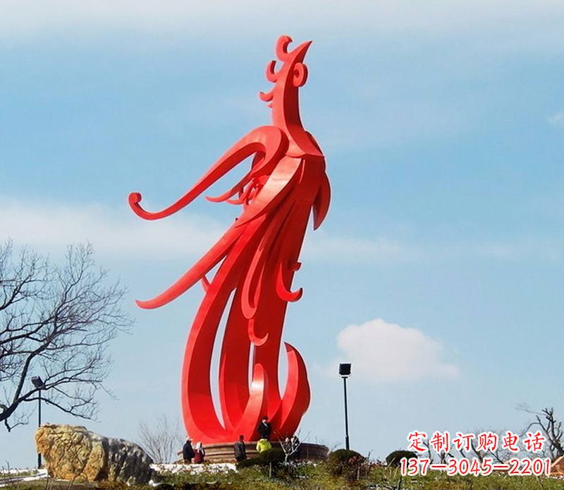 温州园林不锈钢凤凰雕塑