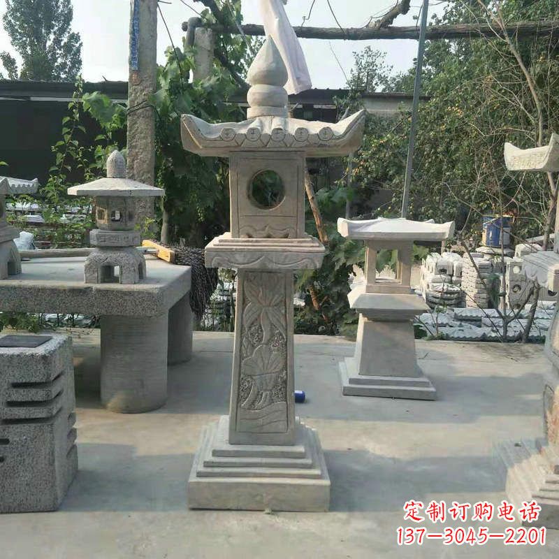 温州园林仿古做旧中式石灯