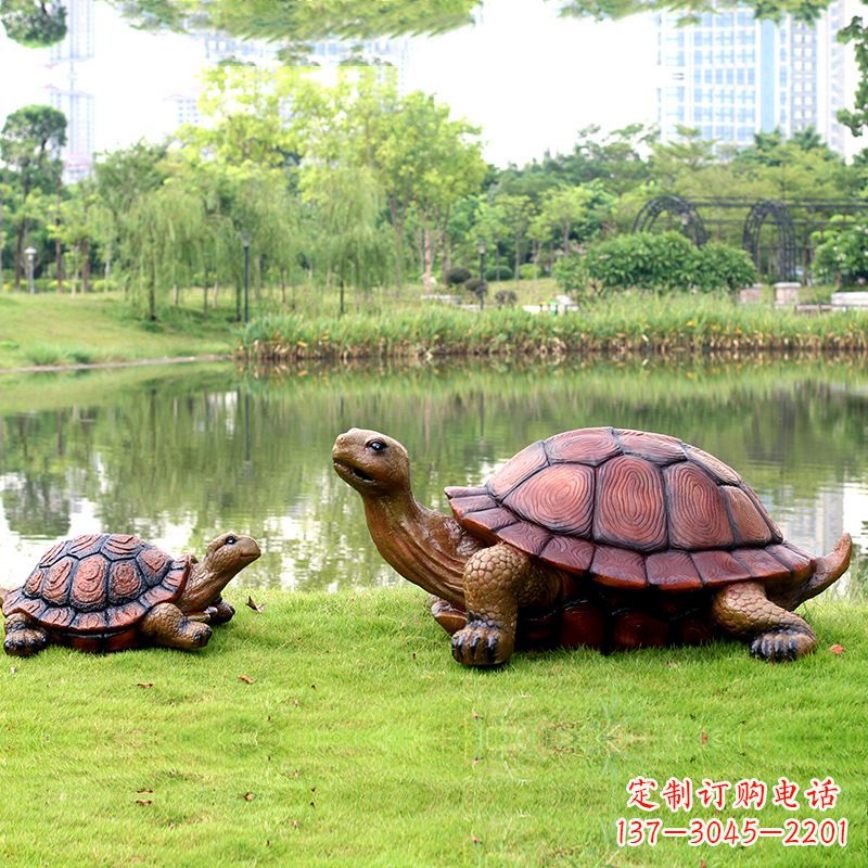 温州园林仿真乌龟玻璃钢池塘湖泊水景雕塑摆件