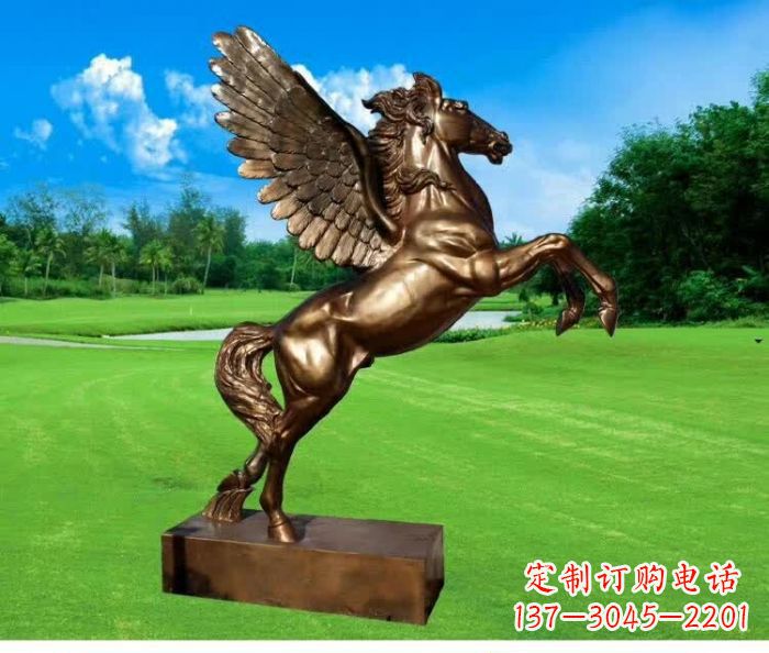 温州园林飞马铜雕 (2)