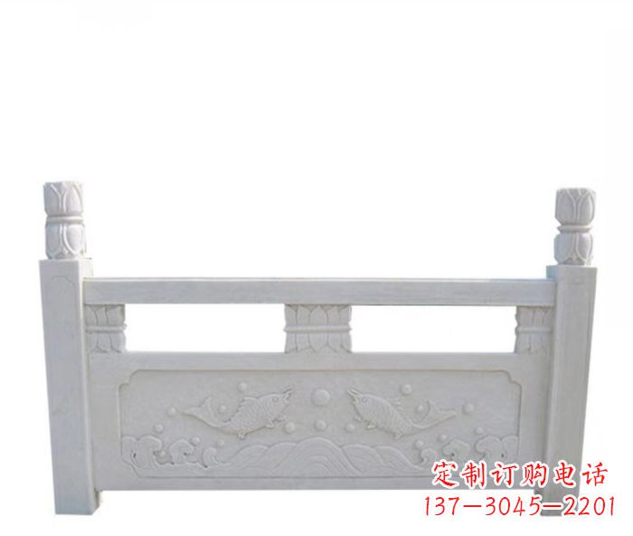 温州园林汉白玉石浮雕栏板