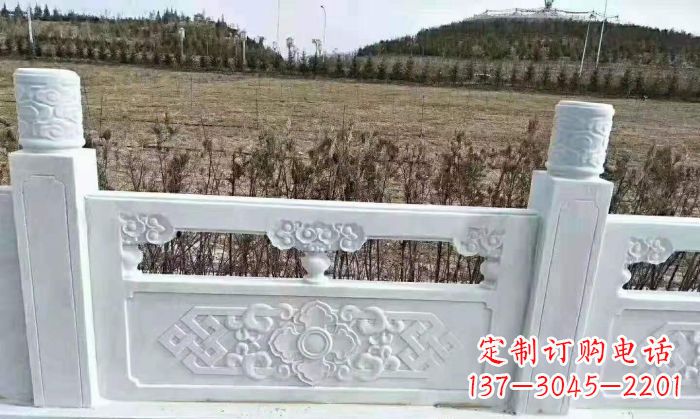 温州园林汉白玉石浮雕栏板 (4)