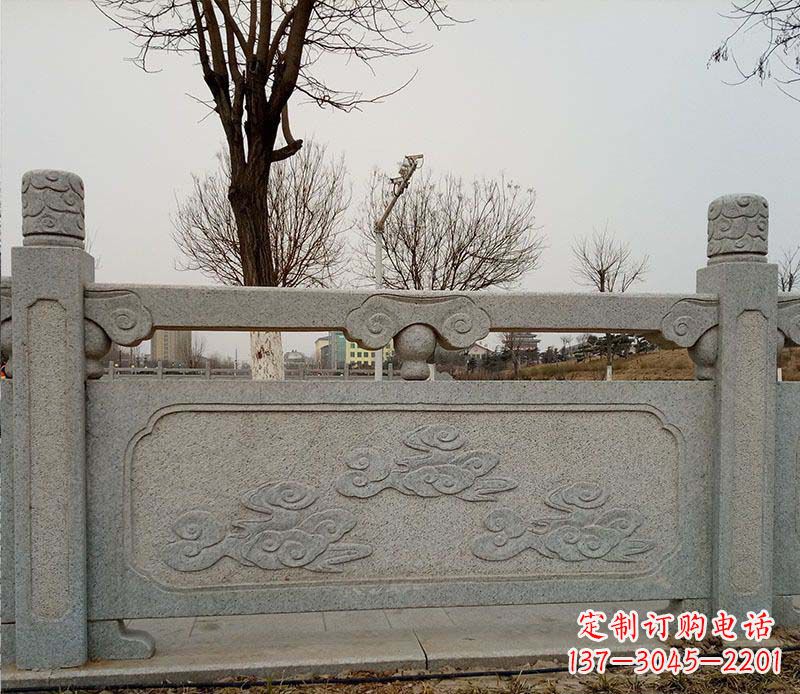 温州园林护城河石栏板景观石雕