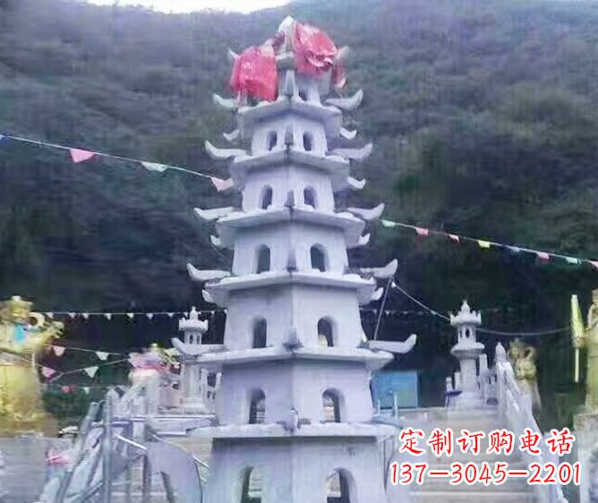 温州园林景观大理石宝塔石雕