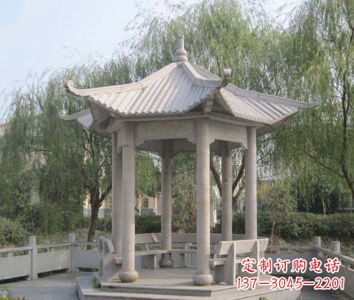 温州园林景观大理石凉亭石雕