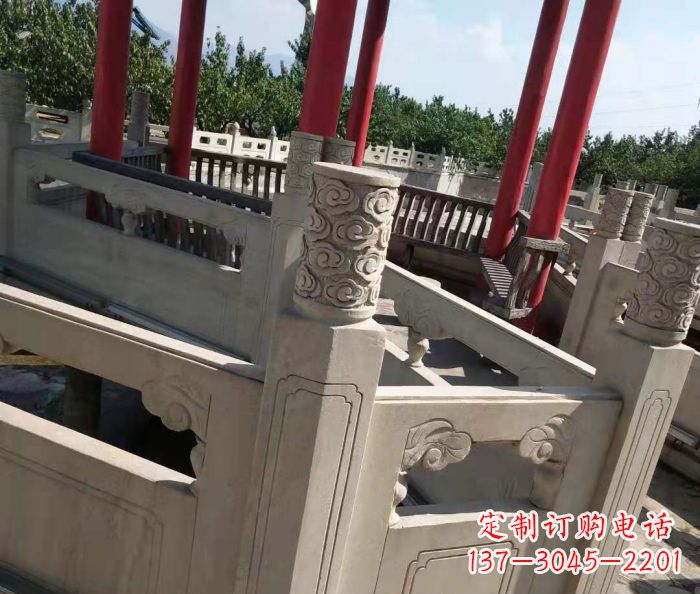 温州园林景观大理石桥栏板石雕 (3)