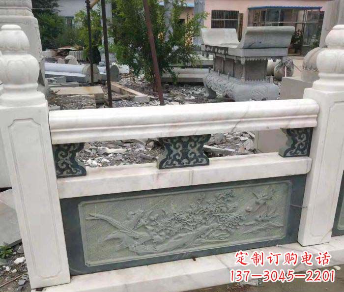 温州园林景观大理石桥栏板石雕 (2)