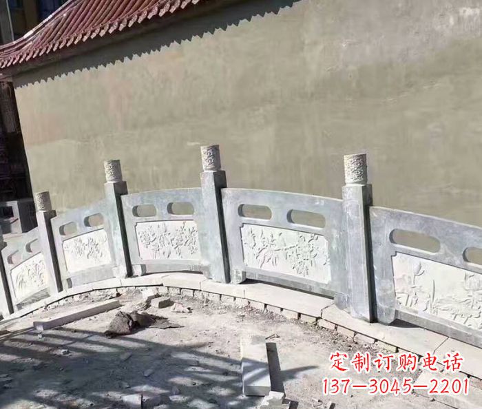 温州园林景观大理石桥栏板石雕 (5)