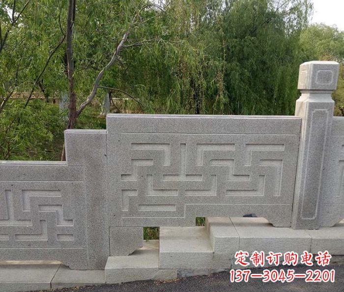 温州园林景观大理石桥栏板石雕 (7)