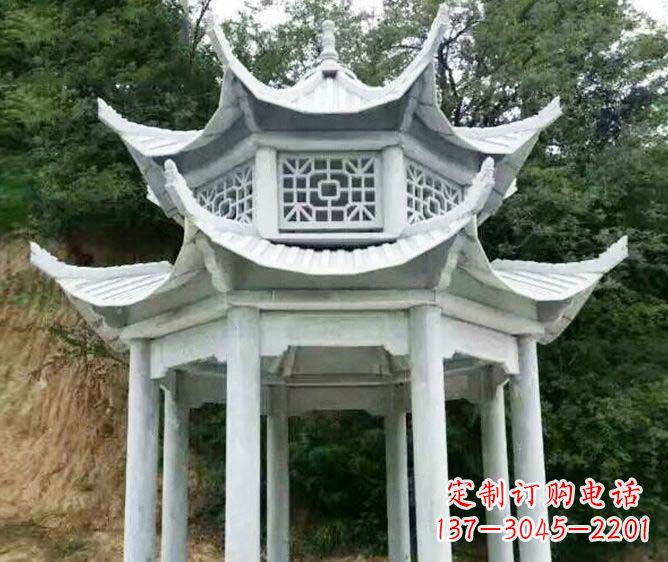 温州园林景观多层凉亭石雕