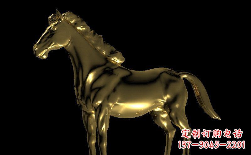 温州园林马动物景观铜雕