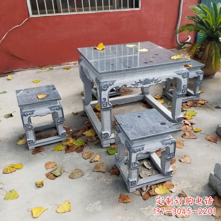 温州园林石桌凳