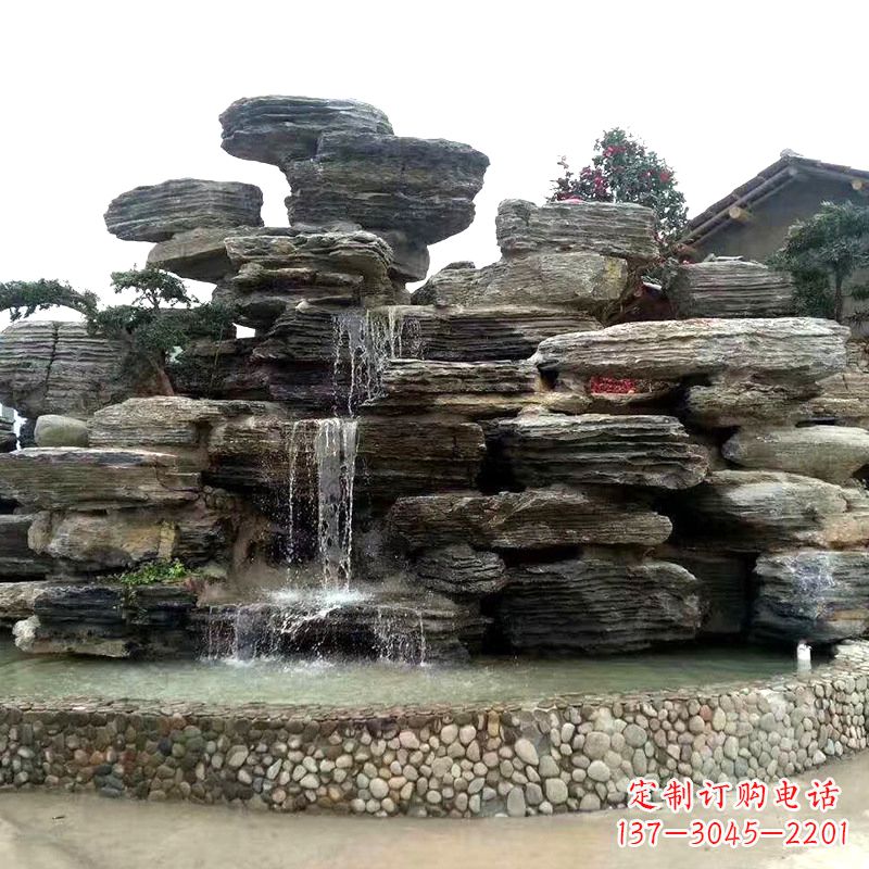 温州园林塑石假山流水