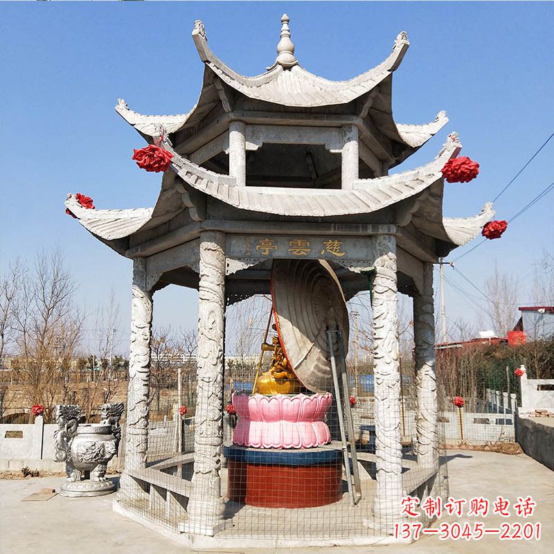 温州园林亭子双层凉亭