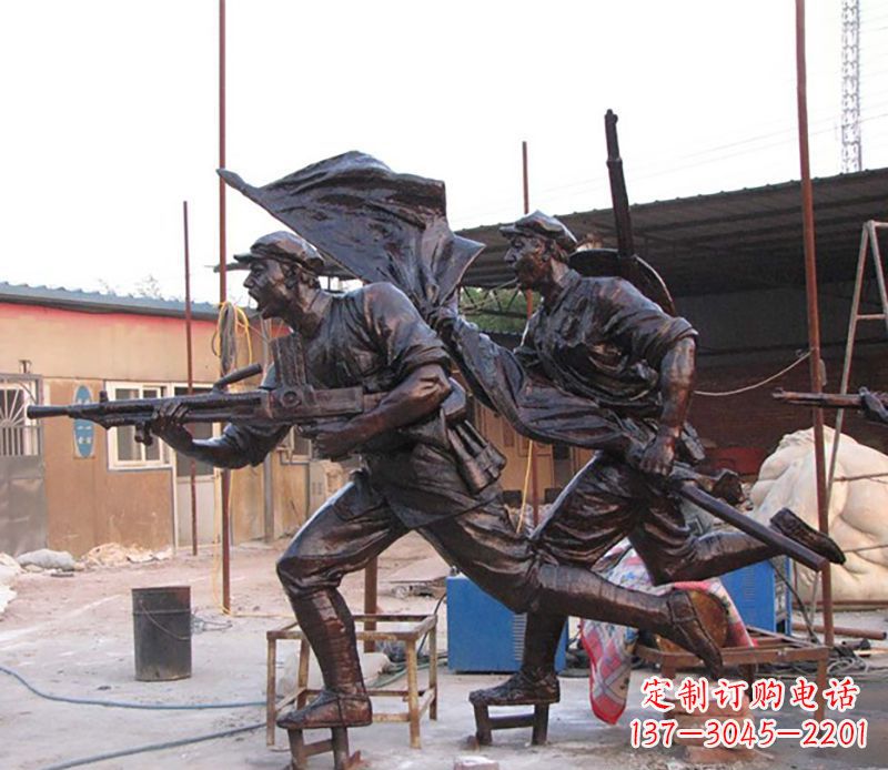温州战士人物铜雕