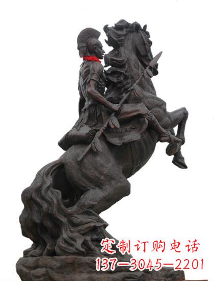 温州战士与马 铸铜雕塑