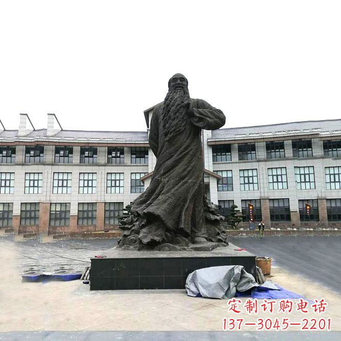 温州张大千铜雕塑像-景区广场名人雕塑