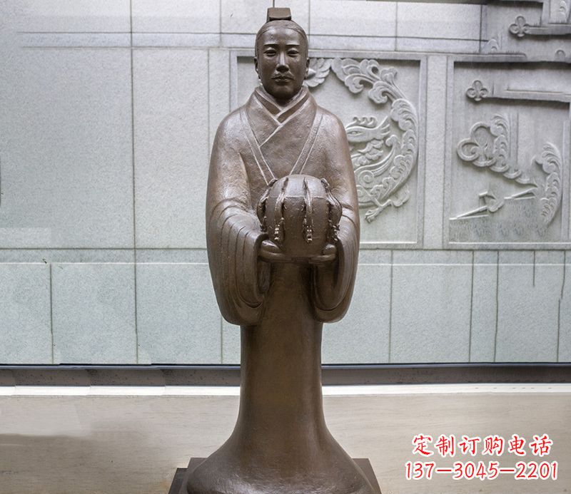 温州张衡科学家 人物铜雕
