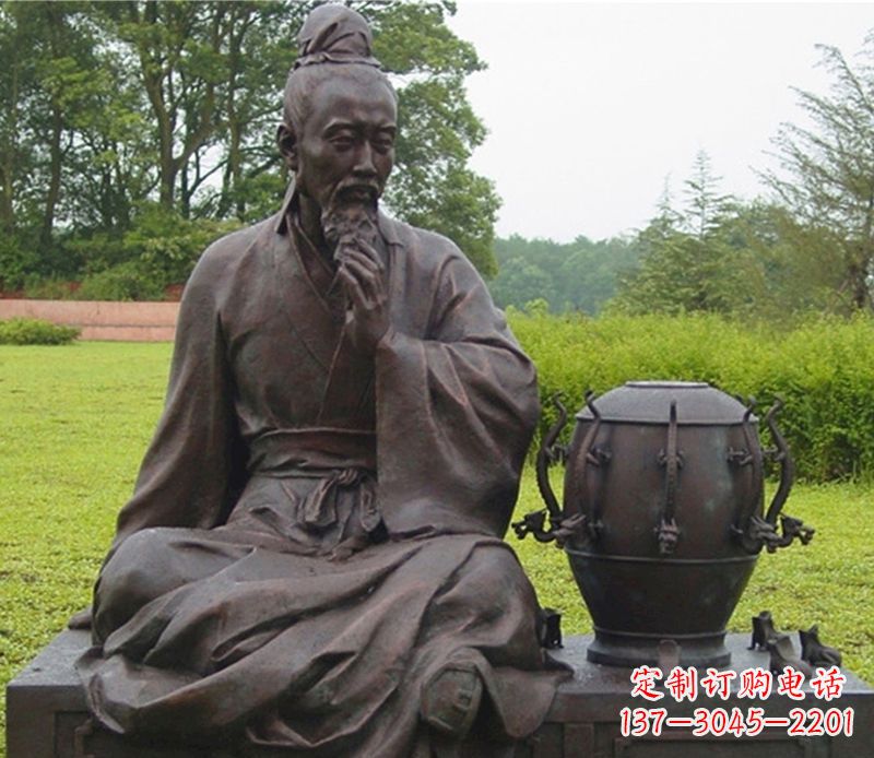 温州张衡科学家铜雕