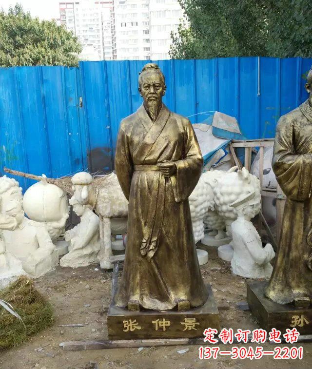 温州张仲景古代医学名人铜雕