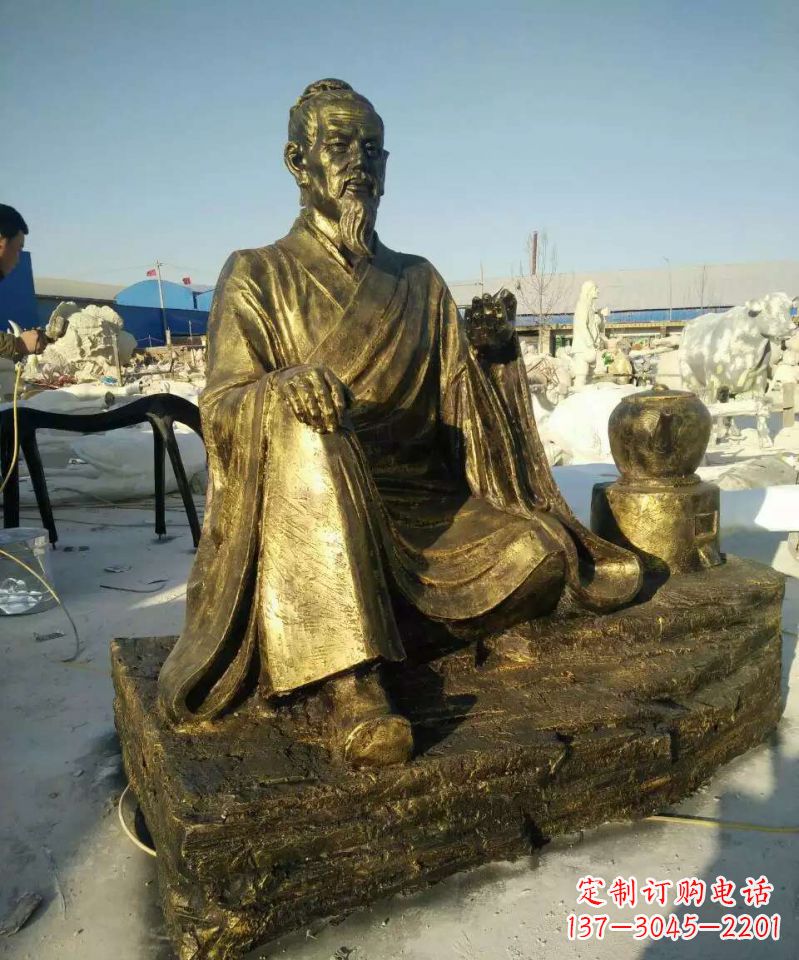 温州张仲景人物铜雕 