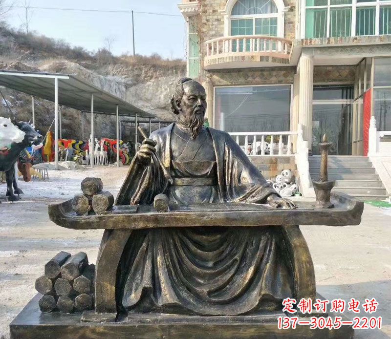 温州张仲景铜公园雕