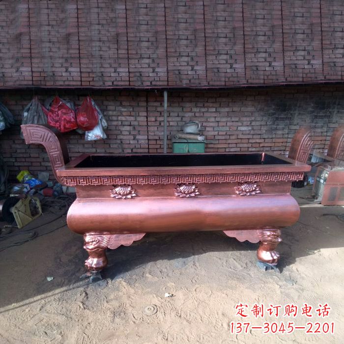 温州长方形铜香炉