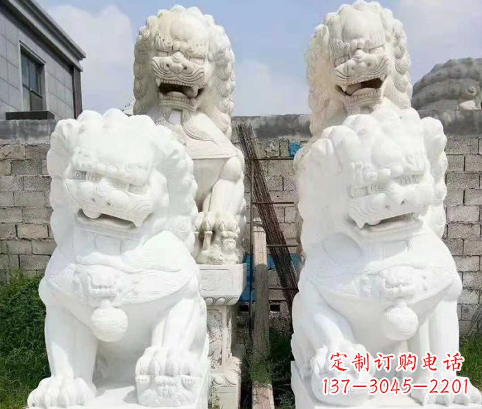 温州招财动物汉白玉狮子石雕