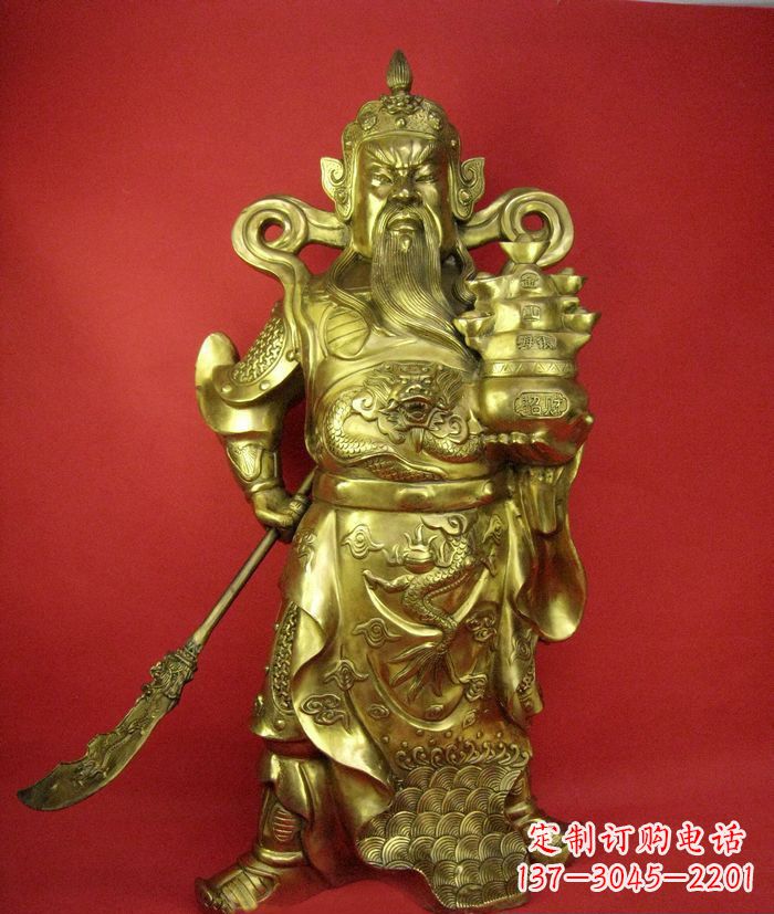 温州招财关公铜雕