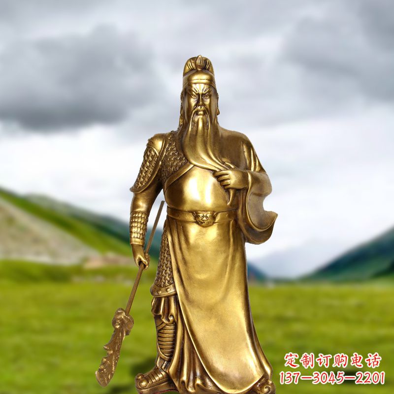 温州招财关公铜雕像