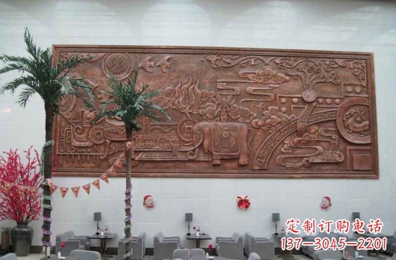 温州招财进宝大象铜浮雕