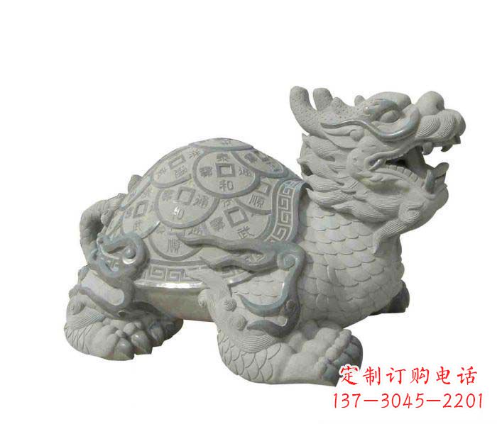 温州招财神兽大理石龙龟石雕