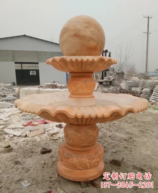 温州招财双层风水球石雕