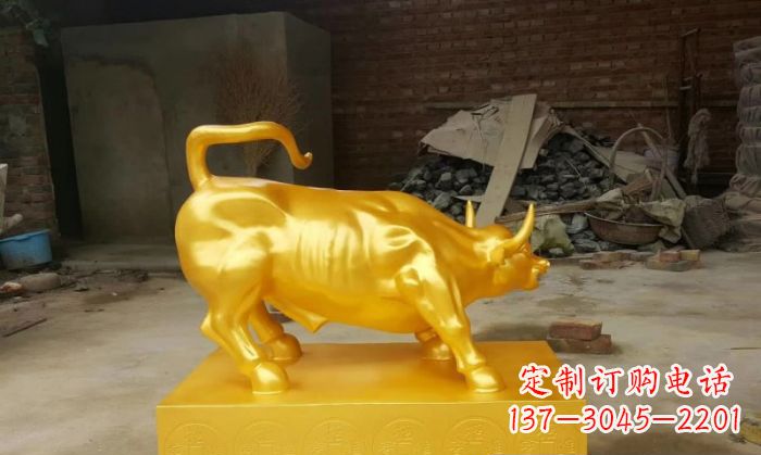 温州招财铜牛雕塑 (2)