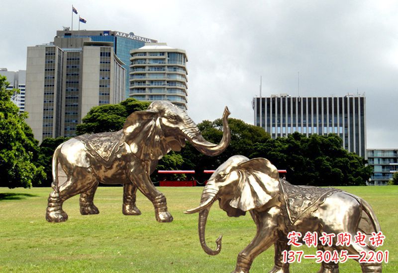 温州招财镇宅大象铜雕