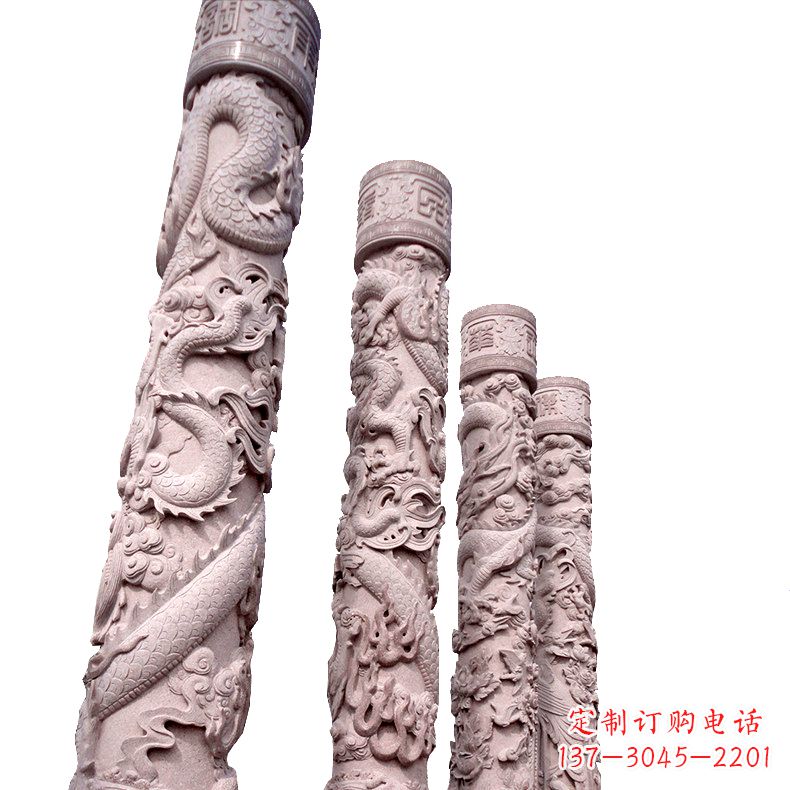 温州中国传统龙柱石雕