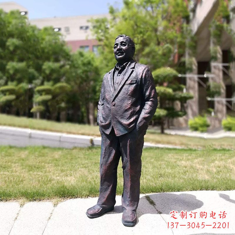 温州中国当代著名数学家铸铜华罗庚雕塑