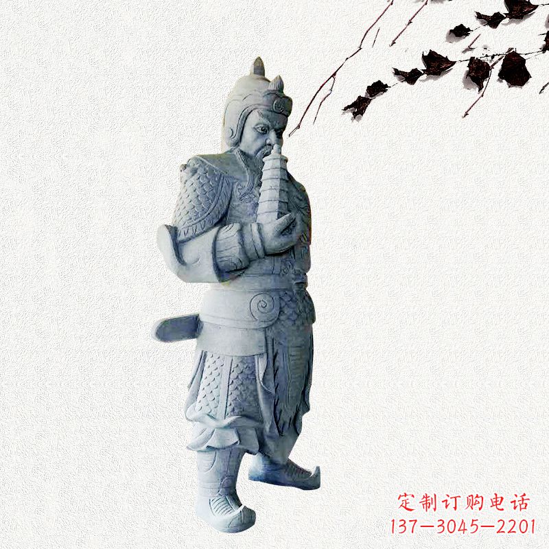 温州中国古代神话中的托塔天王石雕塑