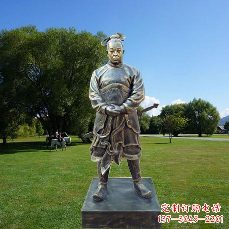 温州中国汉初三杰之韩信仿铜雕像
