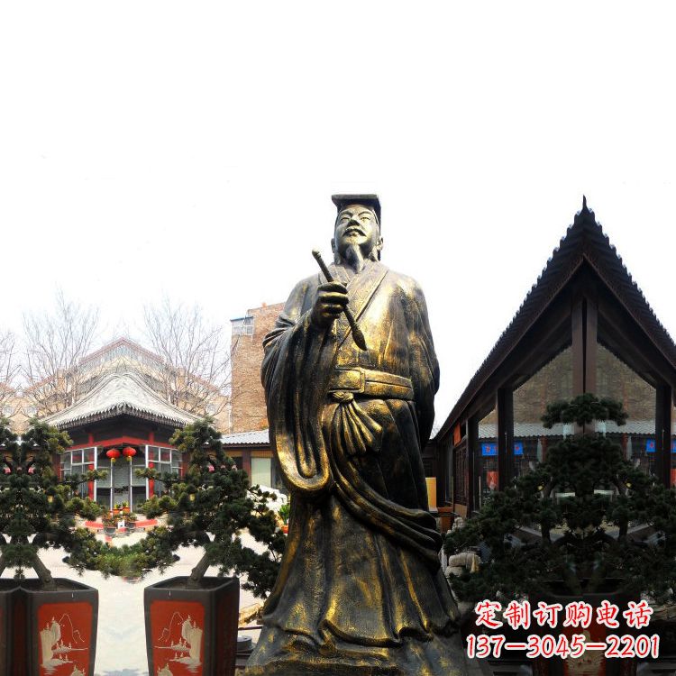 温州中国历史文化名人书圣王羲之雕塑