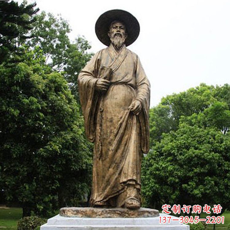 温州中国历史文化名人北宋文学家苏轼苏东坡铜雕像