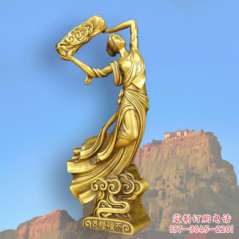 温州中国上古传说“女娲补天”铸铜雕塑