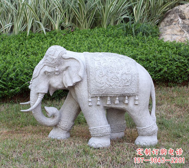 温州中式石雕大象