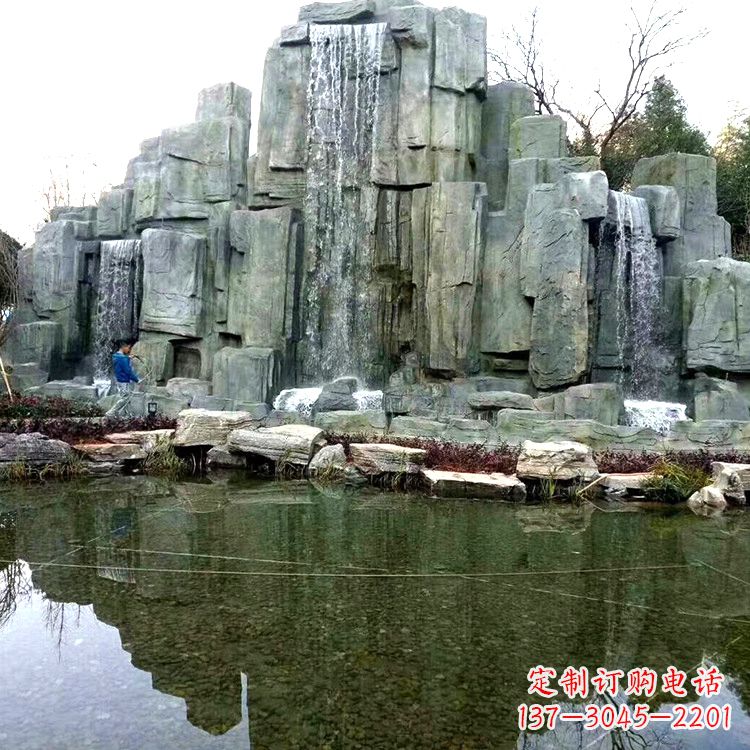 温州中式园林流水假山雕塑