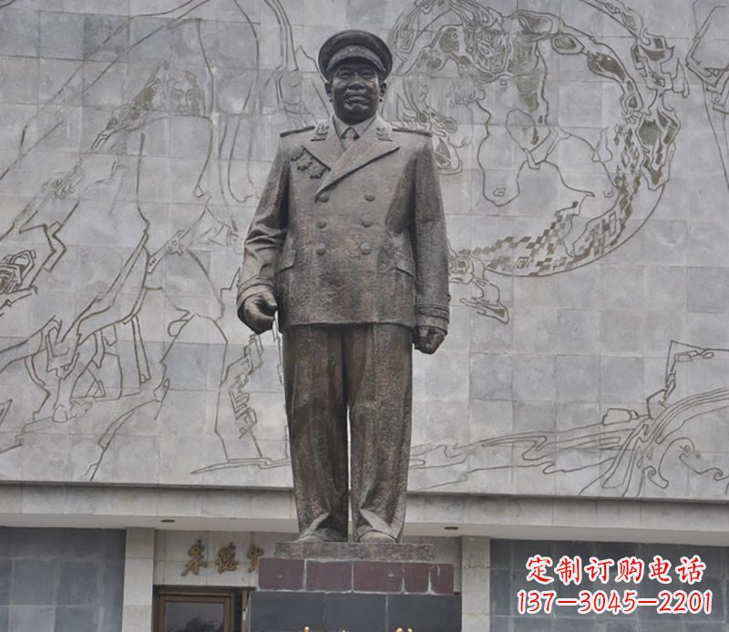 温州朱德人物铜雕