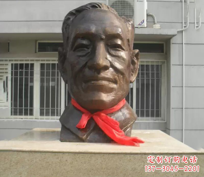 温州朱宪彝校园名人头像铜雕